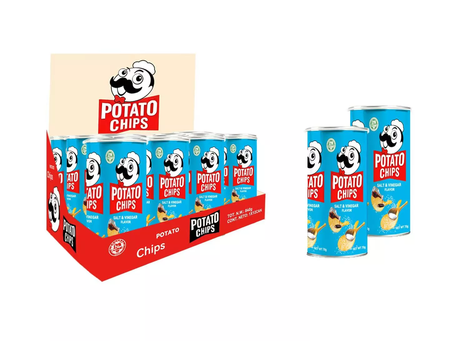 Best Selling Pringles Canned Potato Chips in Malaysia Healthy Snacks Wholesale Potato Chips