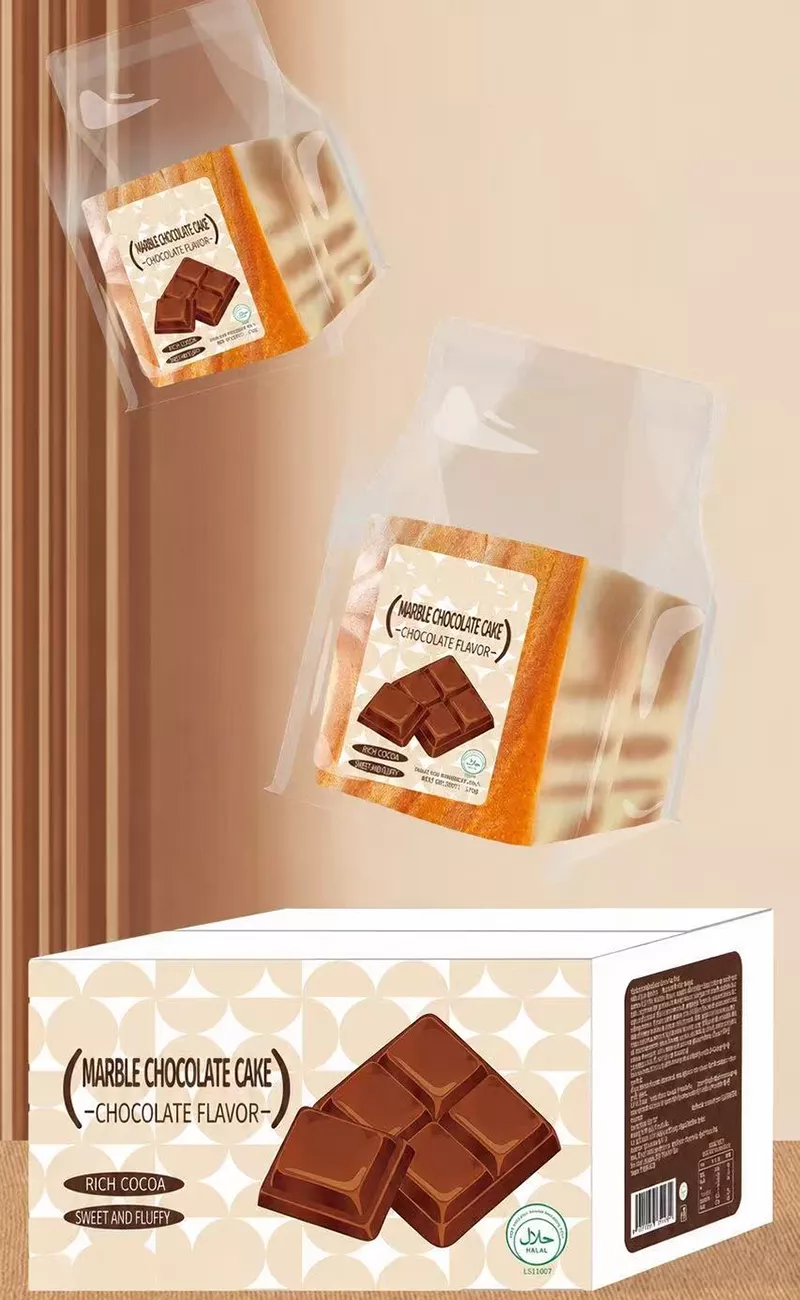 Best-Selling Jingcre Chocolate Flavor Cake with Sweet Taste Low-Fat HALAL Certified for Breakfast Afternoon Tea Snack
