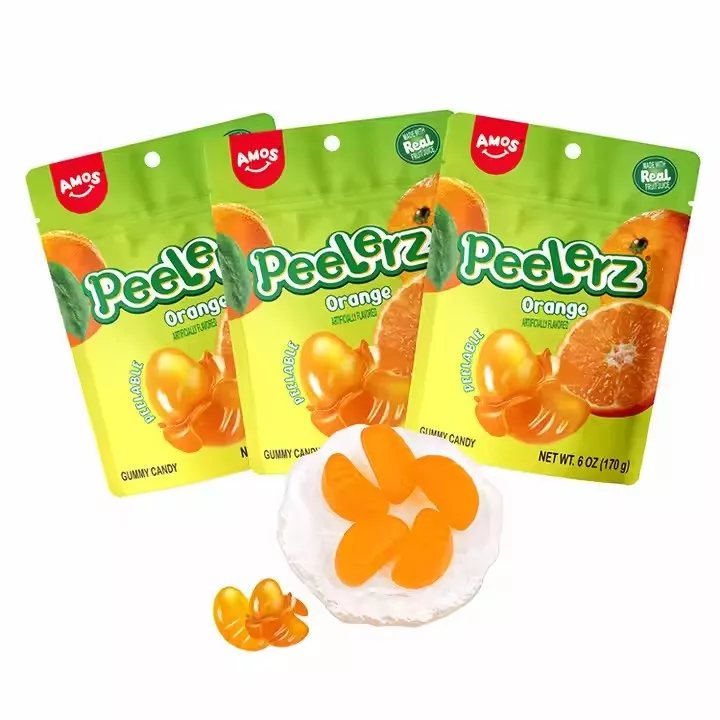 Amos Peeled Jelly Fruit Peelable Orange Gummies Sweet Soft Candy Peeling Gummy Candy No reviews yet